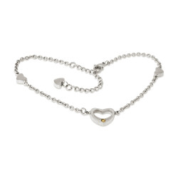 Heart Anklet-Rhodium (SS)