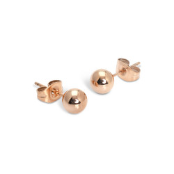 6mm Ball Stud Earrings RG (SS)